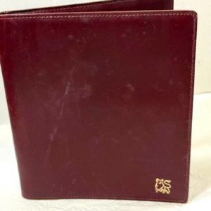 Warden-Brooks, Ltd Leather Burgundy Note Pad Small Book Cover Binder 6.5"x7"